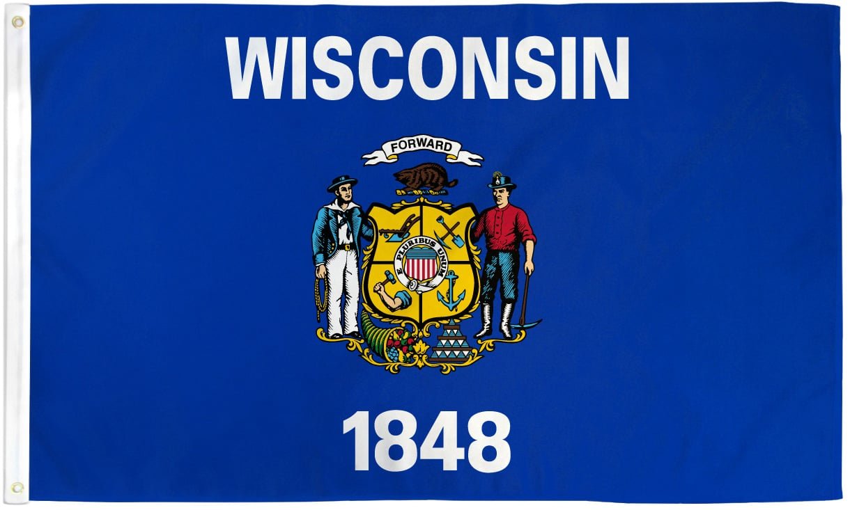 Wisconsin Flag 2x3ft Poly - Flags Importer