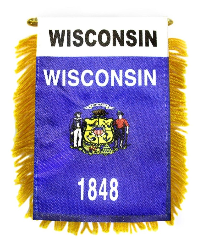 Wisconsin Mini Banner - Flags Importer