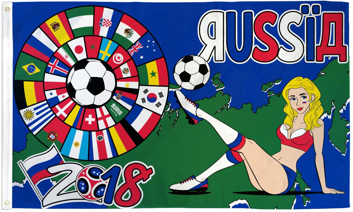 World Cup 2018 (Girl) Flag 3x5ft Poly - Flags Importer