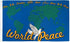 World Peace (Map Blue) Flag 3x5ft Poly - Flags Importer