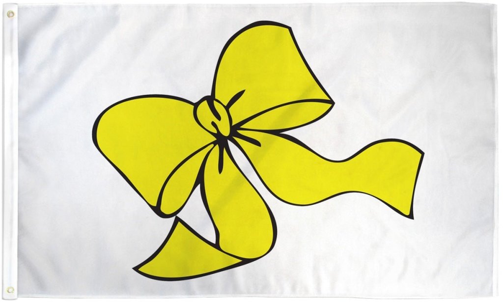 Yellow Ribbon Flag 3x5ft Poly - Flags Importer