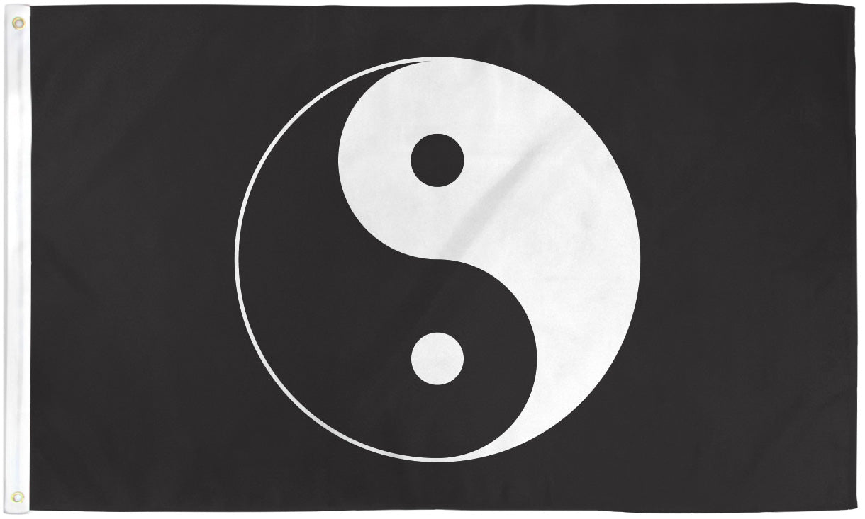 Yin Yang Flag 3x5ft Poly - Flags Importer