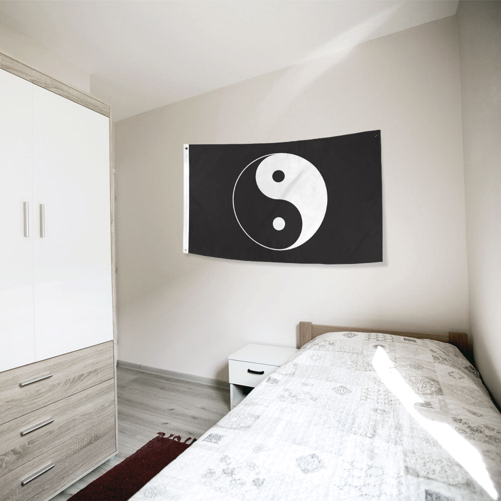 Yin Yang Flag 3x5ft Poly - Flags Importer