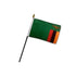 Zambia 4x6in Stick Flag - Flags Importer