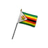 Zimbabwe 4x6in Stick Flag - Flags Importer