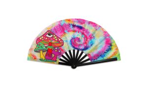 Mushroom (Tie-Dye) X-Large Hand Fan