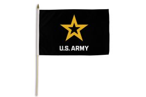 U.S. Army Black 12x18in Stick Flag