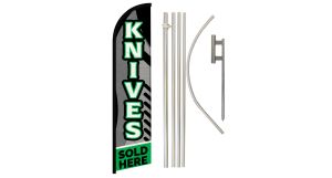 Knives Sold Here Windless Banner Flag & Pole Kit
