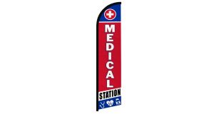 Medical Station Windless Banner Flag