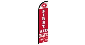 First Aid Station Windless Banner Flag