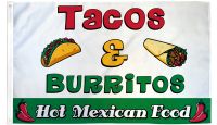 Tacos and Burritos 3x5ft Message Flag