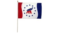 Republican Stick Flag 12in by 18in on 24in Wooden Dowel