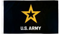 U.S. Army (Black)Flag 3x5ft Poly